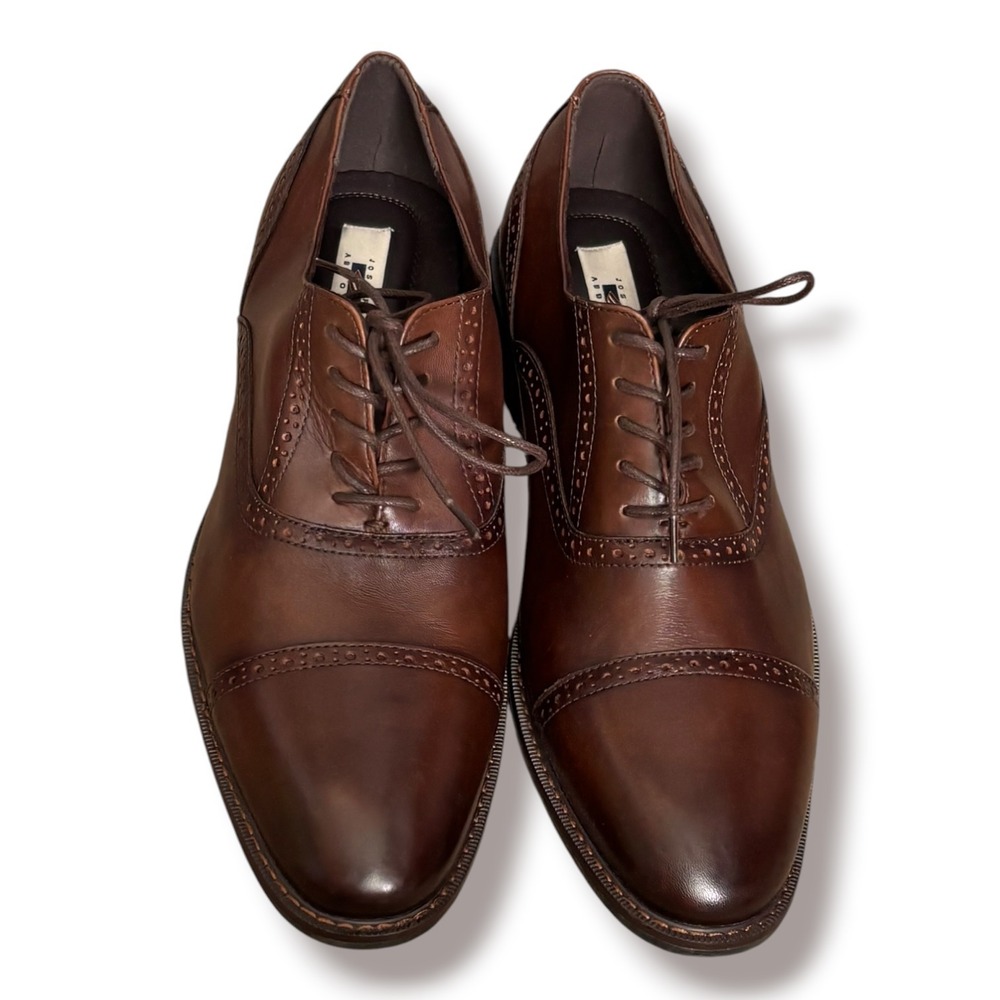 Joseph Abboud Hamish Brown Leather Cap Toe Oxford Dress Shoes 11.5D Heritage - Picture 3 of 9